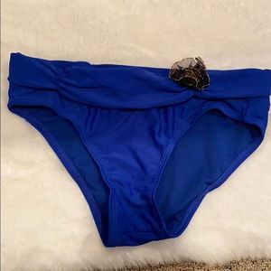 Blue bikini bottom with flower